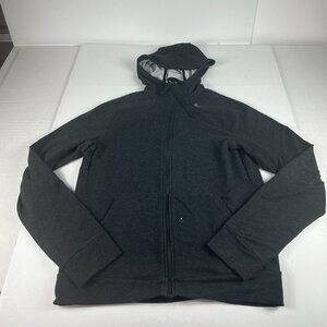 Nike Pro Dri Fit Sweatshirt Adult Small Black Tonal Logo Full Zip Hoodie